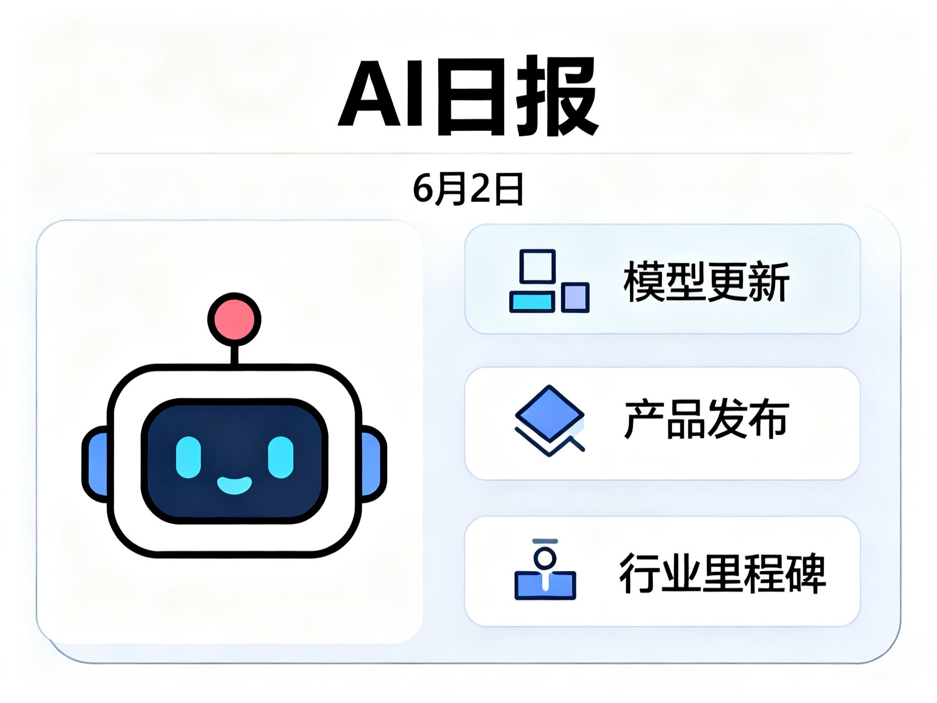 AI 日报 | 6月2日：模型更新、产品发布与行业里程碑