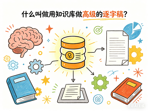 什么叫做用知识库做高级的逐字稿？